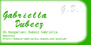 gabriella dubecz business card